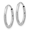 Lex & Lu 14k White Gold 1.5mm D/C Endless Hoop Earrings LAL90392 - 2 - Lex & Lu