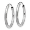 Lex & Lu 14k White Gold 2mm D/C Endless Hoop Earrings LAL90396 - 2 - Lex & Lu