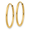 Lex & Lu 14k Yellow Gold 1.25mm Endless Hoop Earrings LAL90403 - 2 - Lex & Lu