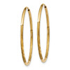 Lex & Lu 14k Yellow Gold 1.25mm D/C Endless Hoop Earrings LAL90411 - 2 - Lex & Lu
