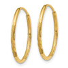 Lex & Lu 14k Yellow Gold 1.25mm D/C Endless Hoop Earrings LAL90413 - 2 - Lex & Lu