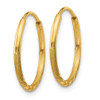 Lex & Lu 14k Yellow Gold 1.25mm D/C Endless Hoop Earrings LAL90414 - 2 - Lex & Lu