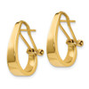 Lex & Lu 14k Yellow Gold Polished J-Hoop Omega Back Post Earrings - 2 - Lex & Lu