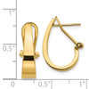 Lex & Lu 14k Yellow Gold Polished J-Hoop Omega Back Post Earrings - 4 - Lex & Lu