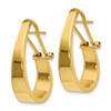 Lex & Lu 14k Yellow Gold Polished J-Hoop Click-in Back Post Earrings - 2 - Lex & Lu