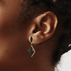 Lex & Lu 14k Yellow Gold Onyx Dangle Earrings - 3 - Lex & Lu