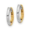 Lex & Lu 14k Two-tone Gold Mini 1.35mm Hinged Hoop Earrings - 2 - Lex & Lu