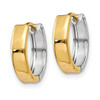 Lex & Lu 14k Two-tone Gold Hinged Hoop Earrings LAL91008 - 2 - Lex & Lu