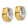 Lex & Lu 14k Two-tone Gold Hinged Hoop Earrings LAL91012 - 2 - Lex & Lu