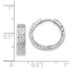 Lex & Lu 14k White Gold D/C Hinged Hoop Earrings LAL91018 - 4 - Lex & Lu