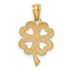 Lex & Lu 14k Yellow Gold Four Leaf Clover Pendant - 4 - Lex & Lu