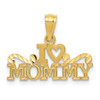 Lex & Lu 14k Yellow Gold I Heart Mommy Pendant - Lex & Lu