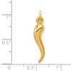 Lex & Lu 14k Yellow Gold Hollow 3D Italian Horn Charm - 3 - Lex & Lu