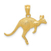 Lex & Lu 14k Yellow Gold Textured Kangaroo Pendant - Lex & Lu