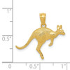 Lex & Lu 14k Yellow Gold Textured Kangaroo Pendant - 3 - Lex & Lu