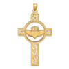 Lex & Lu 14k Yellow Gold Laser-cut Cross Charm LAL91206 - Lex & Lu