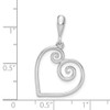 Lex & Lu 14k White Gold Heart Pendant LAL91214 - 3 - Lex & Lu