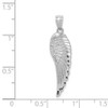 Lex & Lu 14k White Gold Polished & Textured Angel Wing Pendant LAL91243 - 3 - Lex & Lu