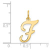 Lex & Lu 14k Yellow Gold Initial F Charm LAL91278 - 3 - Lex & Lu