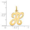 Lex & Lu 14k Yellow Gold Initial H Charm LAL91280 - 4 - Lex & Lu