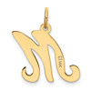 Lex & Lu 14k Yellow Gold Initial M Charm LAL91285 - 3 - Lex & Lu