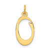 Lex & Lu 14k Yellow Gold Initial O Charm LAL91287 - Lex & Lu