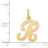 Lex & Lu 14k Yellow Gold Initial R Charm LAL91290 - 4 - Lex & Lu