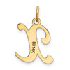 Lex & Lu 14k Yellow Gold Initial X Charm - 3 - Lex & Lu