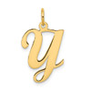 Lex & Lu 14k Yellow Gold Initial Y Charm - Lex & Lu