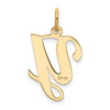 Lex & Lu 14k Yellow Gold Initial Y Charm - 3 - Lex & Lu