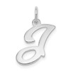 Lex & Lu 14k White Gold Initial J Charm - Lex & Lu