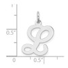 Lex & Lu 14k White Gold Initial L Charm - 4 - Lex & Lu