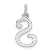 Lex & Lu 14k White Gold Initial S Charm - 4 - Lex & Lu