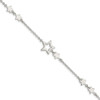 Lex & Lu Sterling Silver Star Bracelet 7.5'' - Lex & Lu