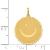 Lex & Lu 14k Yellow Gold Solid Polished Smiley Face Pendant - 3 - Lex & Lu
