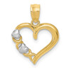 Lex & Lu 14k Yellow Gold Heart Pendant LAL91392 - Lex & Lu