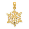 Lex & Lu 14k Yellow Gold Diamond -Cut Snowflake Pendant - Lex & Lu