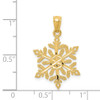 Lex & Lu 14k Yellow Gold Diamond -Cut Snowflake Pendant - 4 - Lex & Lu