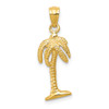 Lex & Lu 14k Yellow Gold Palm Tree Pendant LAL91442 - Lex & Lu