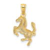 Lex & Lu 14k Yellow Gold Trotting Horse Pendant - 3 - Lex & Lu