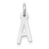 Lex & Lu 14k White Gold Small Slanted Block Initial A Char - Lex & Lu