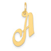 Lex & Lu 14k Yellow Gold Small Fancy Script Initial A Charm - Lex & Lu