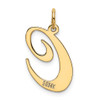 Lex & Lu 14k Yellow Gold Large Fancy Script Initial C Charm - 3 - Lex & Lu