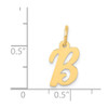 Lex & Lu 14k Yellow Gold Small Script Initial B Charm - 4 - Lex & Lu