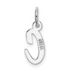 Lex & Lu 14k White Gold Small Script Initial C Charm - 3 - Lex & Lu