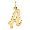 Lex & Lu 14k Yellow Gold Medium Script Initial A Charm - Lex & Lu