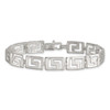 Lex & Lu Sterling Silver Greek Key Bracelet 7.5'' - 3 - Lex & Lu