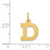 Lex & Lu 14k Yellow Gold Small Block Initial D Charm - 4 - Lex & Lu