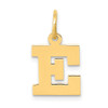 Lex & Lu 14k Yellow Gold Small Block Initial E Charm - Lex & Lu