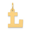 Lex & Lu 14k Yellow Gold Small Block Initial L Charm - Lex & Lu